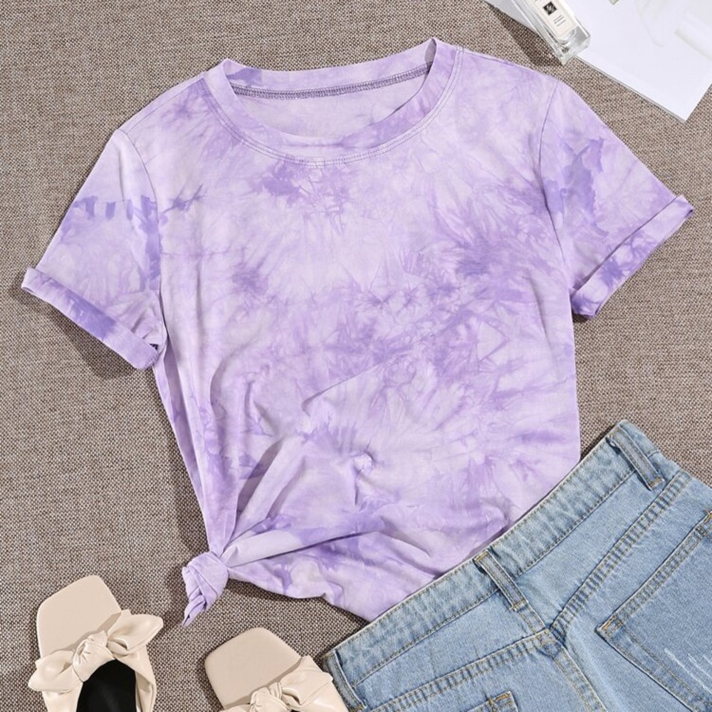 Purple tie dye top